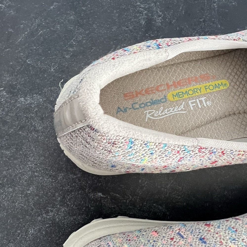Skechers Relaxed Fit Tan and Rainbow Women's Size 7 - Roomy Toebox, Cushioned - Picture 11 of 13
